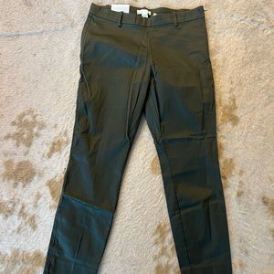 Green straight leg work pants